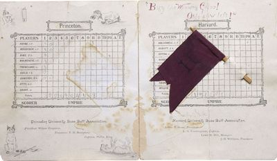 Princeton vs. Harvard. Tuesday May 30, 1893. Holmes Field Cambridge