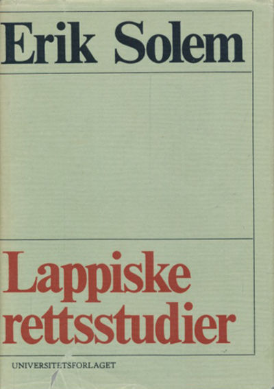 Lappiske rettsstudier.