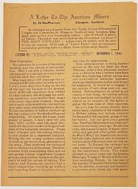 cover of A letter to the American miners