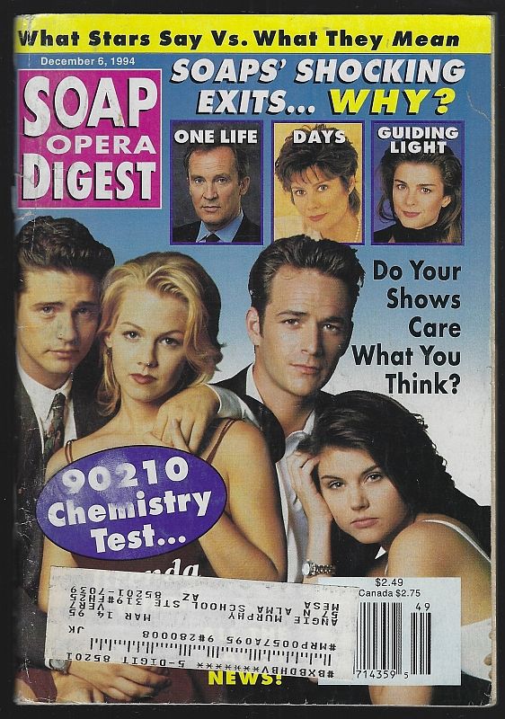 SOAP OPERA DIGEST DECEMBER 6, 1994 by Soap Opera Digest 1994 from