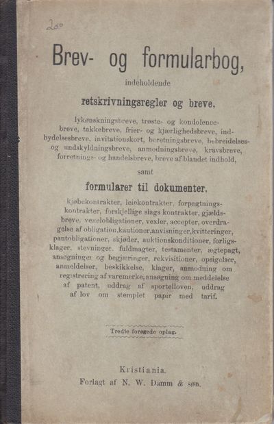 Brev- og formularbog, indeholdende…