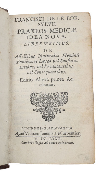 Praxeos medicae idea nova liber primus, de affectibus naturales hominis functiones laesas vel constituentibus... Editio Altera priore Accuratior. (photo 2)