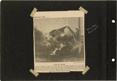 Archive of photographs, newspaper clippings, and ephemera regarding automobiles and automobile accidents, 1963-1966