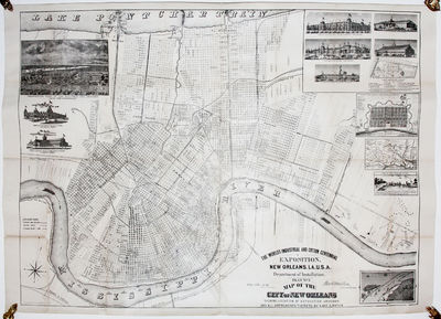 The World's Industrial And Cotton Centennial Exposition, New Orleans, LA., U. S. A. Department of Installation. Plan No. 2 Map of the City of New Orleans