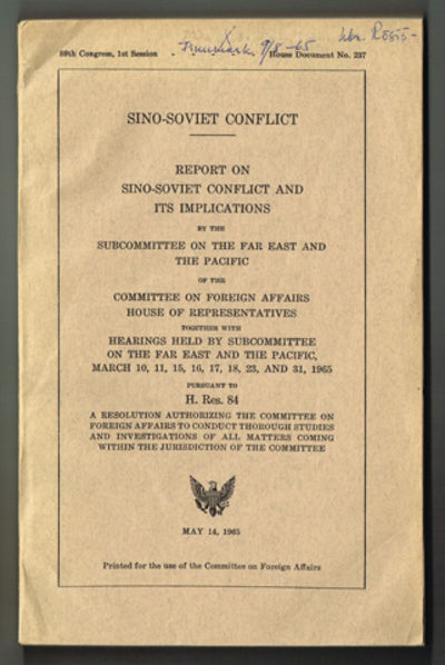 Sino-Soviet conflict. Report on Sino-soviet…