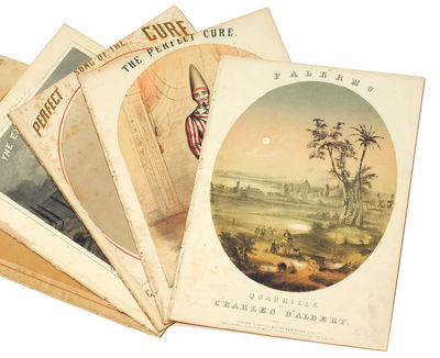 A collection of six pieces of 19th century sheet music