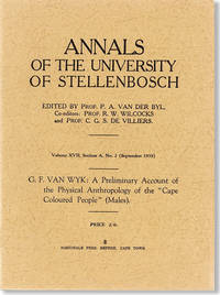 A Preliminary Account of the Physical Anthropology of the "Cape Coloured People" (Males)