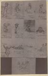 Cabinet Card Showing a Series of Comical Drawings of a Failed Mining Expedition