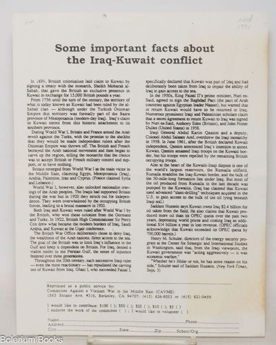 Some important facts about the Iraq-Kuwait conflict [handbill]