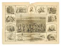 One leaf from Harper's Weekly featuring illustrations of Andersonville Prison and Captain Hartmann Heinrich "Henry" Wirz