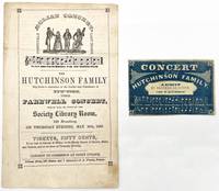 1843 Hutchinson Family Farewell Concert Program and Ticket