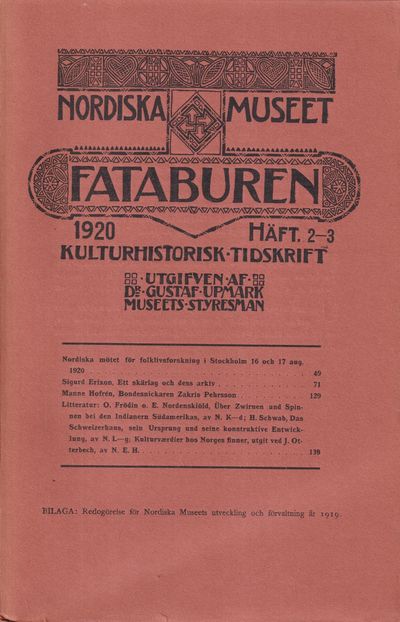 Fataburen. Kulturhistorisk tidskrift. 1920, häfte…