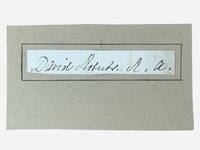 Cut signature of Royal Academy artist David Roberts (1796-1864)