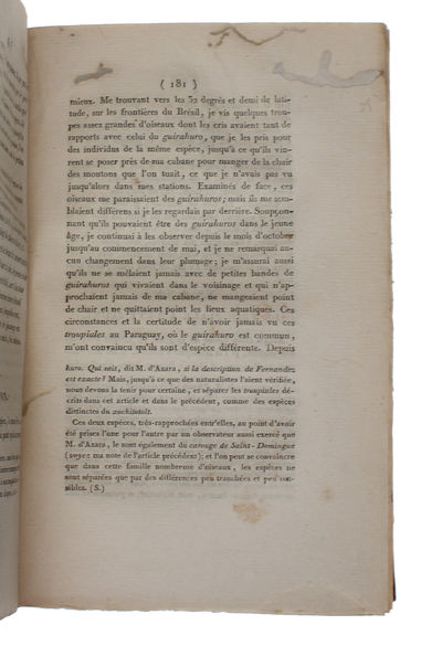 Voyages dans l'Amérique Méridionale, par Don Félix De Azara, Commissaire Et Commandant Des Limites Espagnoles Dans Le Paraguay, depuis 1781 jusqu'en 1801. - [MAIN WORK ON THE RIO DE LA PLATA-REGION] (photo 11)