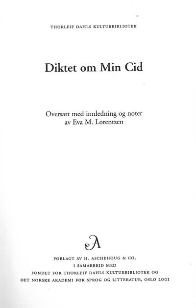 Oversatt med innledning og noter av Eva M.…