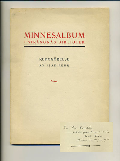Minnesalbum i Strängnäs bibliotek. Redogörelse.…