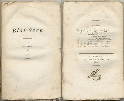 Blot-Sven. Sorgspel.