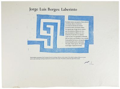 [Broadside] Laberinto [Signed by Borges]
