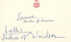 Card Signed by King Edward VIII and His Bride for Whom He Gave Up the Throne, Wallis Warfield Simpson