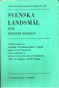 Svenska landsmål och svenskt folkliv. Tidskrift…