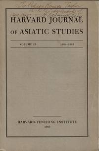 Harvard Journal of Asiatic Studies Volume 25 ... In honor of a great librarian this volume is dedicated to Alfred K'Aiming Ch'iu ... in gratitude for four decades of devoted service to libraries, scholars, and students