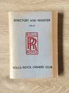 ROLLS ROYCE DIRECTORY AND REGISTER 1960-61