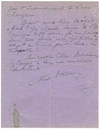 Autograph letter signed in full to impresario [Charles?] Wagner