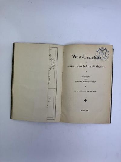 West-Usambara und seine Besiedelungsfähigkeit. Herausgegeben von der Deutschen Kolonialgesellschaft. Mit 27 Abbildungen und einer Karte. (photo 3)