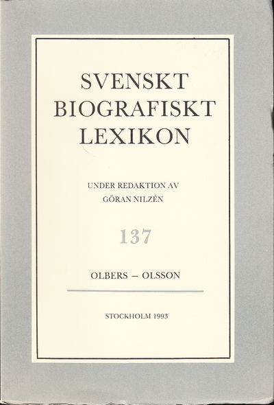 Svenskt Biografiskt Lexikon. Häfte 137 [=Band 28]…