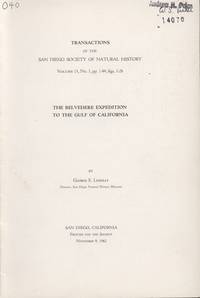 The Belvedere Expedition to the Gulf of California by Lindsay, G. E - 1962