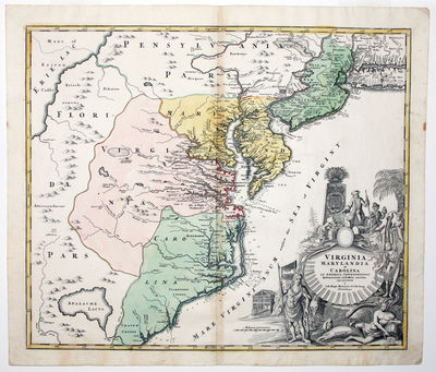 Virginia Marylandia et Carolina In America Septentrionali