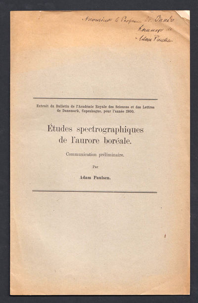 Études spectrographiques de l'aurore boréale.…