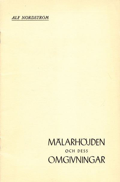 Mälarhöjden och dess omgivningar.