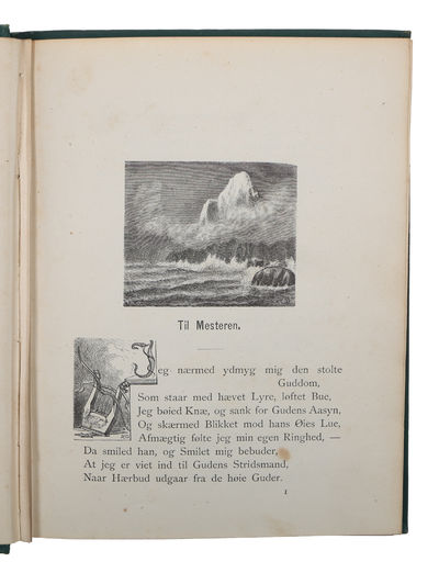 Dæmpede Melodier. Nyere Digte. Med Illustrationer af Forfatteren. - [MED TILSKRIFT FRA HERMAN BANG.] (photo 4)