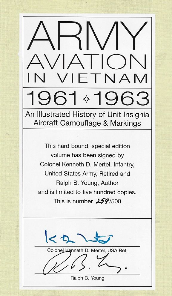 洋書 ARMY AVIATION IN VIETNAM 1961 1963 Army Aviation in Vietnam. 1961-1963. Signed, limited edition