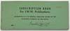 Subscription Book for I.W.W. Publications