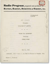 cover of The Cavalcade of America: Young Tom Jefferson (Original script for the 1942 radio broadcast)