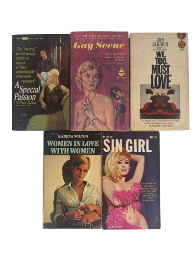 LGBTQ+ Literature Lesbian Pulp Fiction 1958 to 1971 Including Ann Aldrich and Olympia Press Titles on Queer Identity