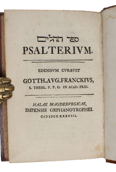 ספר תהלים. Psalterium (Sefer Tehilim). Edendum curavit Gott. Aug. Franckius. (photo 2)