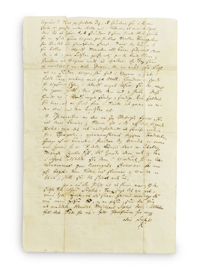 Original handwritten letter for ”Min Kjære Carl” [i.e. My Dear Carl], signed ”din Onkel K” [i.e. Your Uncle K.]. - [ORIGINAL LETTER BY KIERKEGAARD, ONE OF ONLY EIGHT KNOWN ON PRIVATE HANDS] (photo 2)
