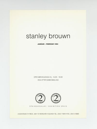 Exhibition card: stanley brouwn (January-February 1994)