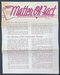 cover of Matter-of-fact. Vol. 1 no. 4 (December 1945)
