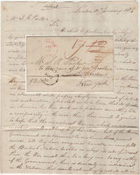 1813 - Letter from a London merchant to the United States discussing the prospect of continuing the War of 1812 - Delivered by the American privateer, Brutus, just as the British began to impose a blockade on American harbors. by From James Pritt & Co. to J. R. Parker - 1813