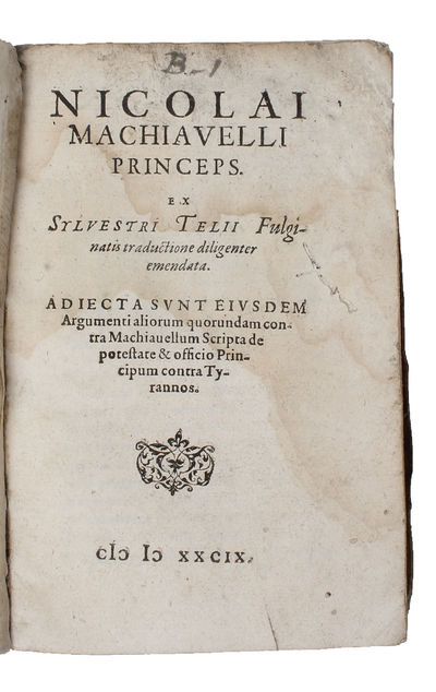 Princeps. ex Sylvestri Telii Fulginatis [Machiavelli] (+) Vindiciae contra tyrannos [Brutus]. (photo 2)