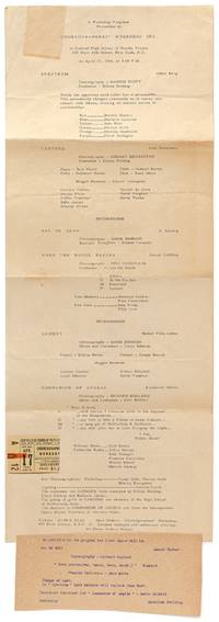 [Broadside]: A Workshop Program Presented by Choreographers' Workshop Inc. at Central High School of Needle Trades 225 West 24th Street, New York, N.Y. on April 17, 1954 at 8:30 P.M.