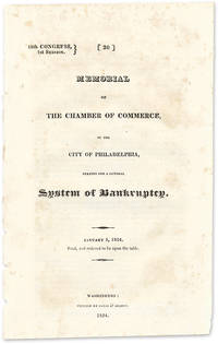 Memorial of the Chamber of Commerce of the City of Philadelphia.. by Robert. Bankruptcy Ralston
- 1824
- from The Lawbook Exchange Ltd (SKU: 54438)
