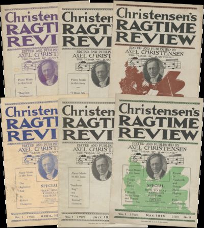 Christensen’s Ragtime Review. Vol. 1, Nos. 2, 4, 5, 7, 8, and 9 (January–September 1915)