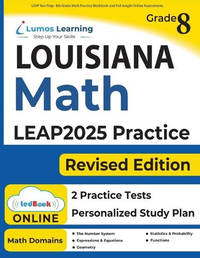 LEAP Test Prep: 8th Grade Math Practice Workbook and Full-length Online Assessments: LEAP Study Guide