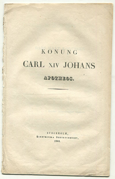 Konung Carl XIV Johans apotheos.