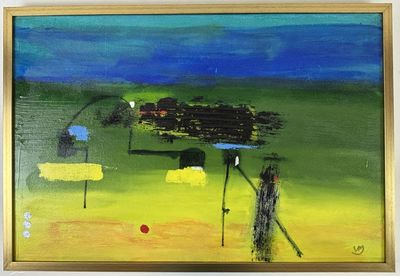 ORIGINAL ABSTRACT PAINTING IN ACRYLIC [Signed]